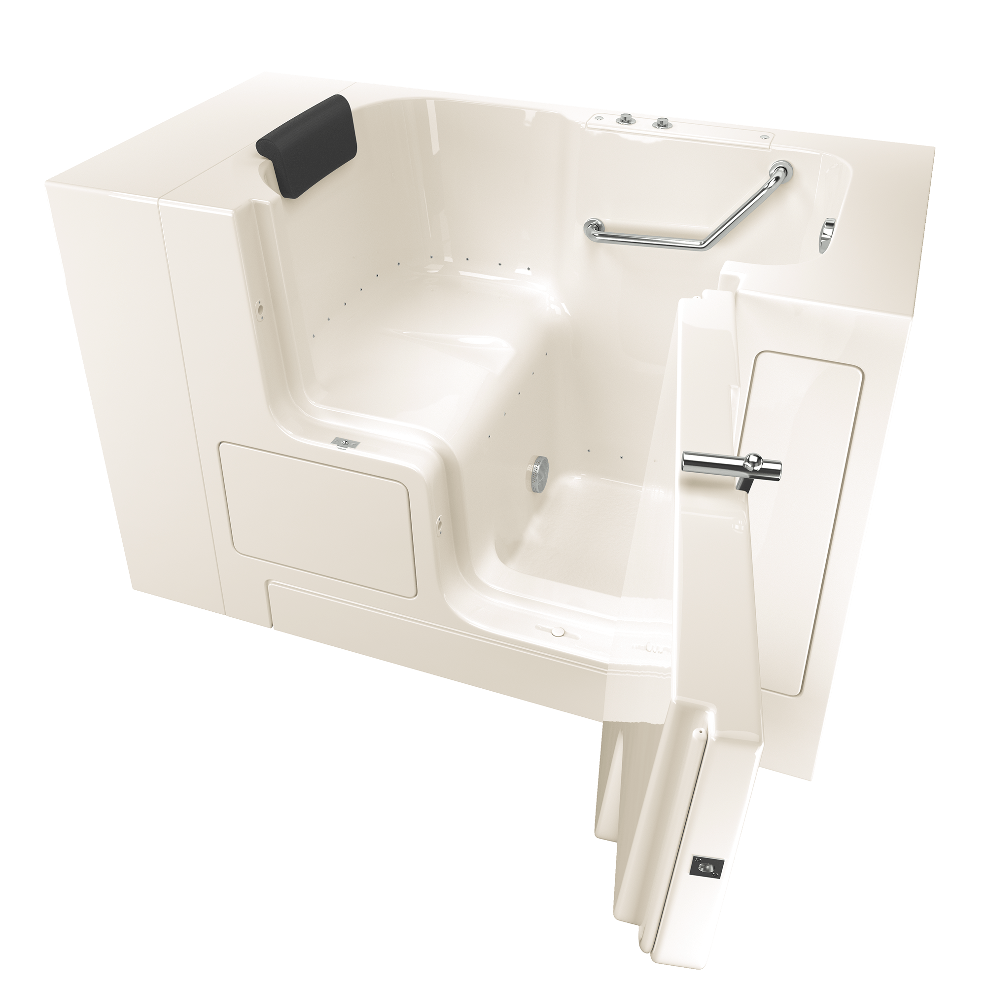 Gelcoat Premium Series 32 x 52  Inch Walk in Tub With Air Spa System   Right Hand Drain WIB LINEN
